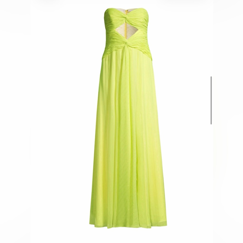 Likely Strapless Lime Dress Clea gown